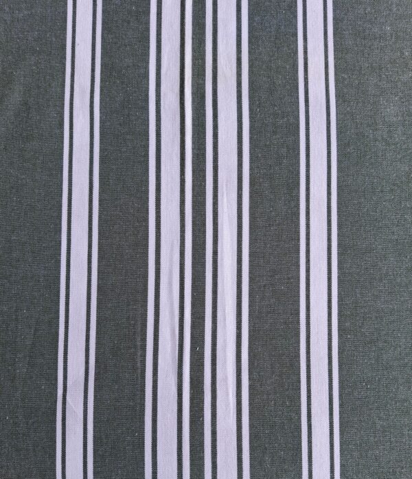 Nappe, rayure, verte, blanche, coton bio, lin ,MH Créations, 150cmx250cm table