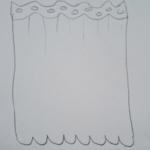 Rideaux en drap ancien